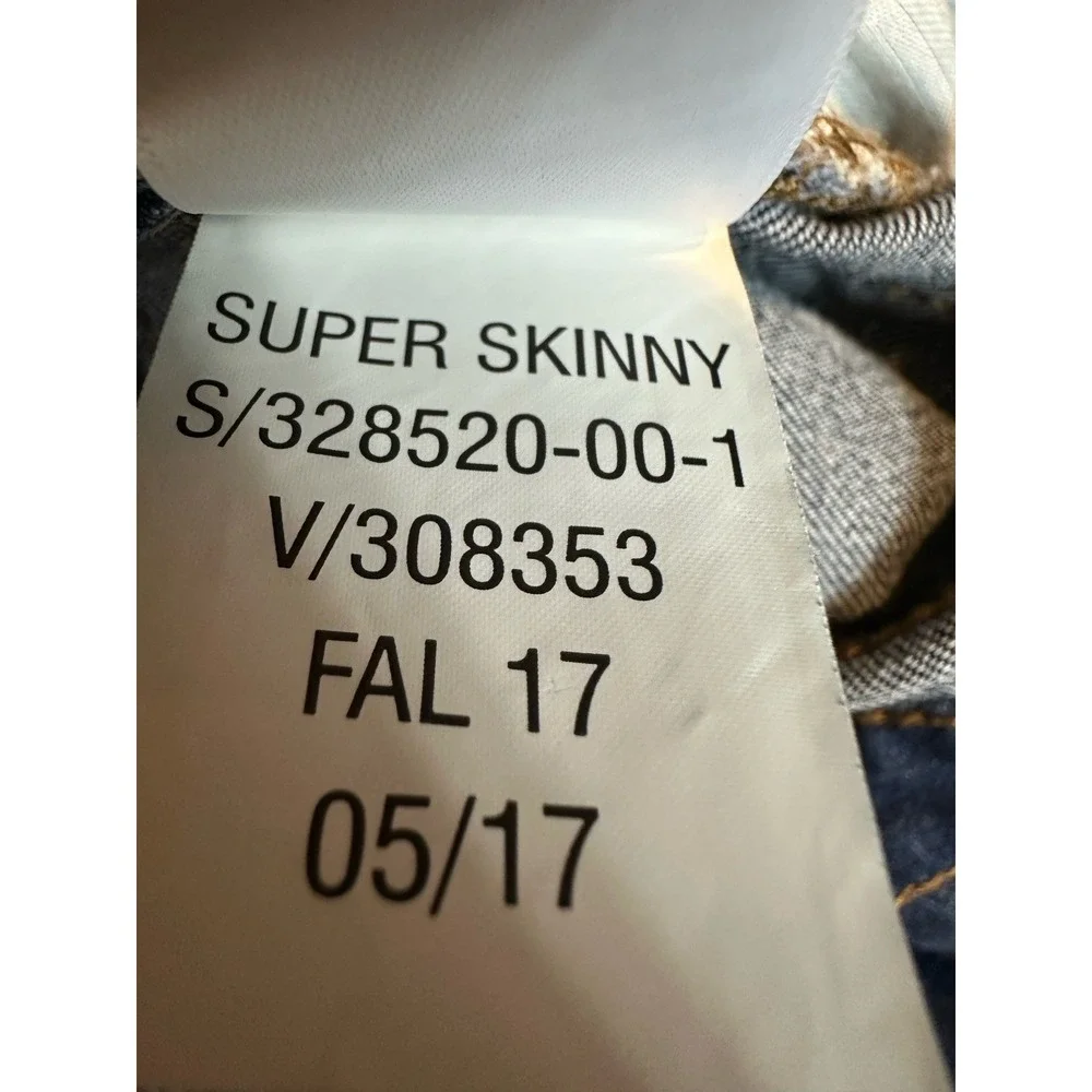Gap Kids 1969‎ Super Skinny Jeans Cotton Blend Size 14 adj waist GUC
